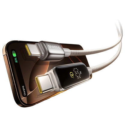 Data- og opladningskabel USB-C - USB-C Baseus Vipow Display, 100W, 2m, Grå P10381802851-01