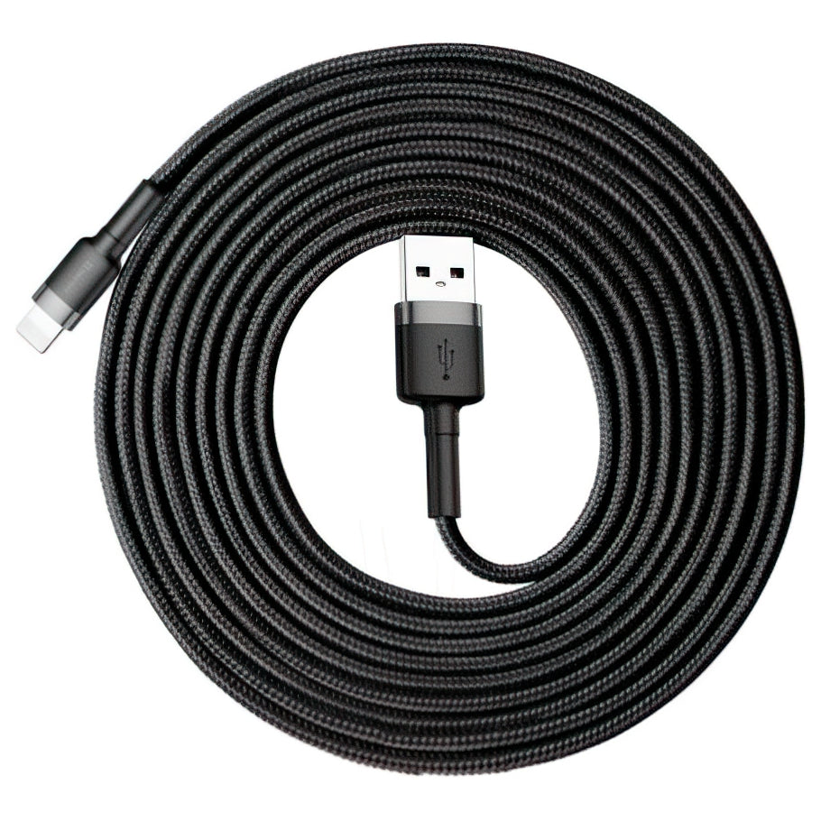Data- og opladningskabel USB-A - Lightning Baseus Cafule, 18W, 3m, Guld CALKLF-RV1