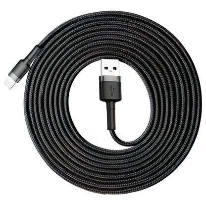 Data- og opladningskabel USB-A - Lightning Baseus Cafule, 18W, 3m, Guld CALKLF-RV1