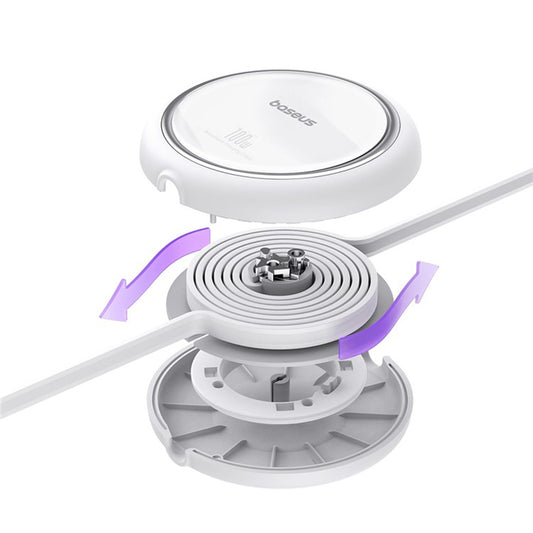 USB-C Data og Opladningskabel - USB-C Baseus Free2Draw Mini Retractable, 100W, 1m, Hvid P10364500211-00