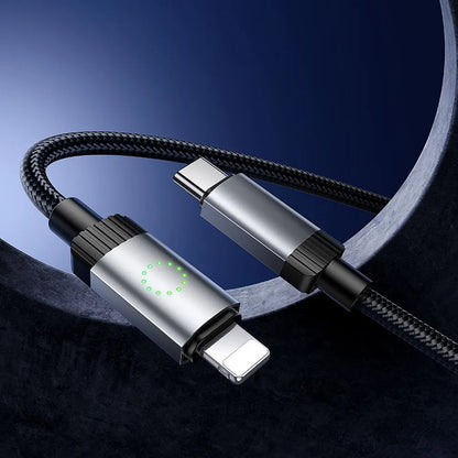USB-C til Lightning data- og opladningskabel HOCO X117, 27W, 1m, sort