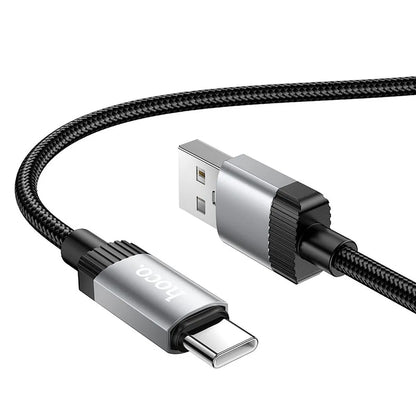 Data- og opladningskabel USB-A - USB-C HOCO X117, 60W, 1m, Sort