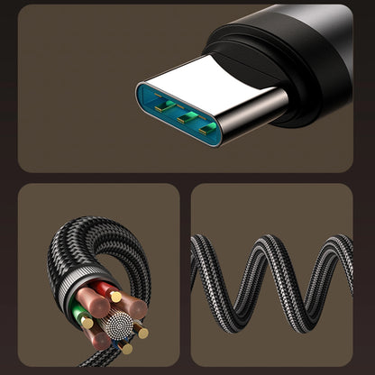 USB-C Data- og Opladningskabel - USB-C Joyroom S-A56 EnjoyX Angled, 60W, 1.2m, Sort