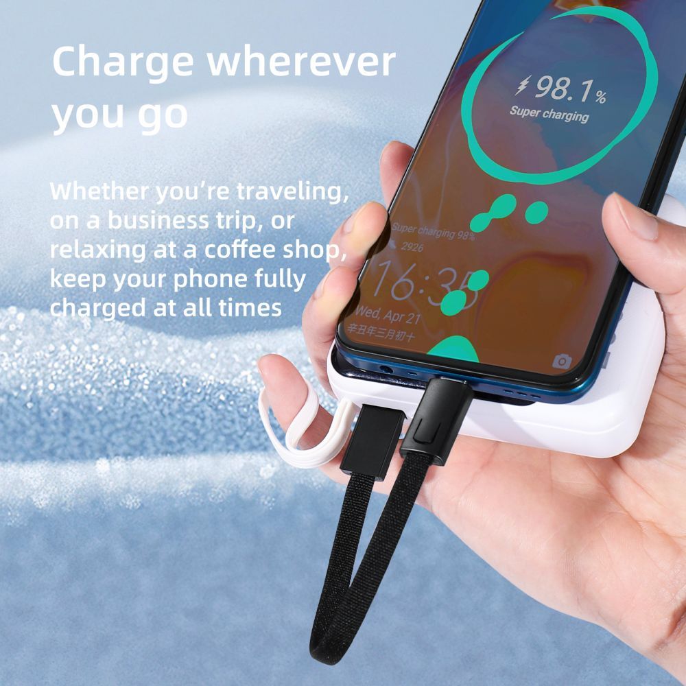 USB-C Data- og Opladningskabel - USB-C Tech-Protect Ultraboost DNA Nøglering, 60W, 0,17m, Grå