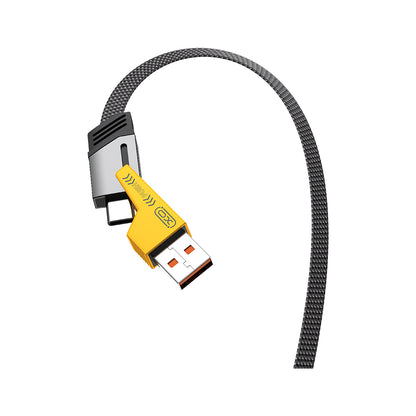 Data- og opladningskabel USB-A / USB-C - Lightning / USB-C XO Design NB283, 60W, 1m, Grå