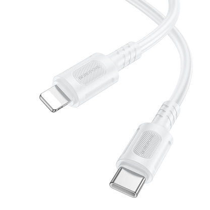 Data- og opladningskabel USB-C - Lightning Borofone BX111 Feliz, 27W, 1m, Hvid