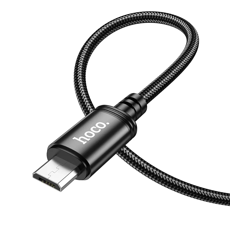 Data- og opladningskabel USB-A - microUSB HOCO X89, 18W, 1m, Sort