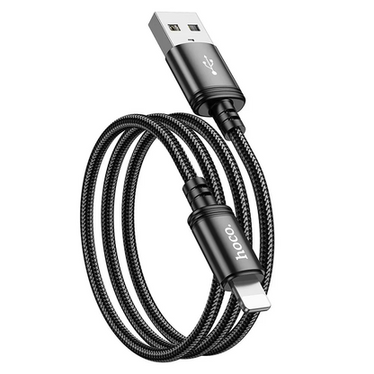 USB-A to Lightning Data and Charging Cable HOCO X89, 18W, 1m, Black