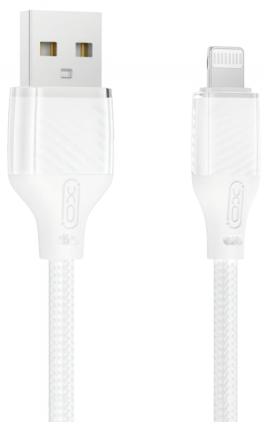 Data- og opladningskabel USB-A - Lightning XO Design NB291, 18W, 1m, Hvid