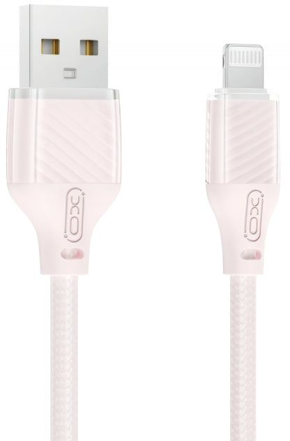 Data- og opladningskabel USB-A - Lightning XO Design NB291, 18W, 1m, Pink