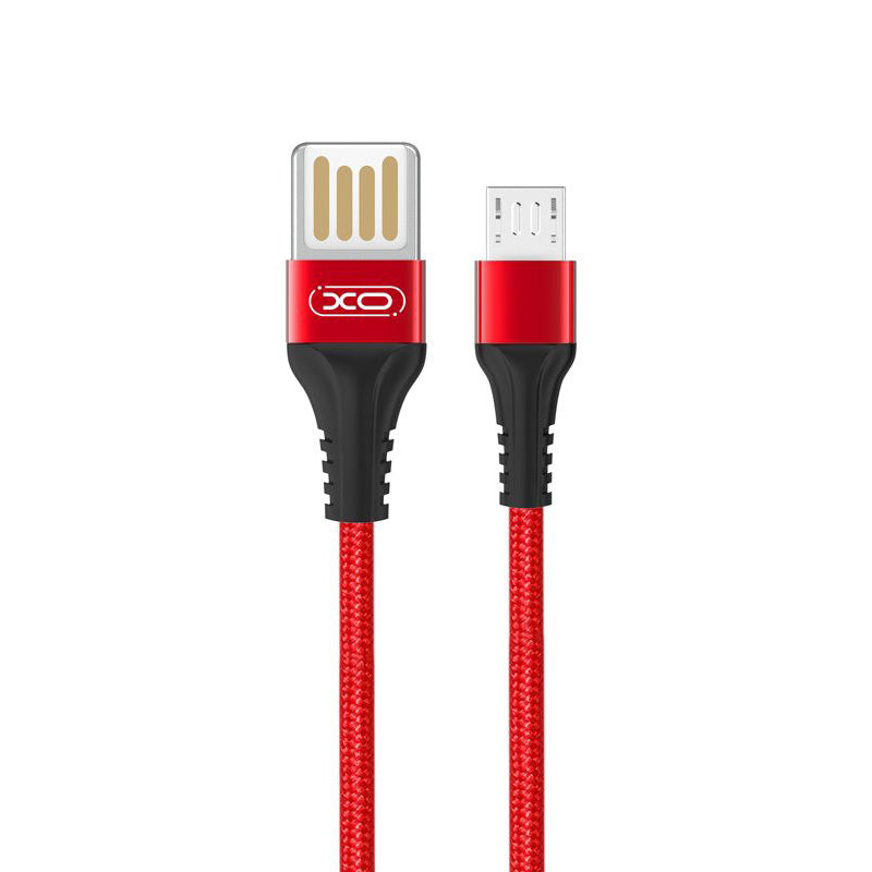 Data- og opladningskabel USB-A - microUSB XO Design NB118, 18W, 1m, Rød