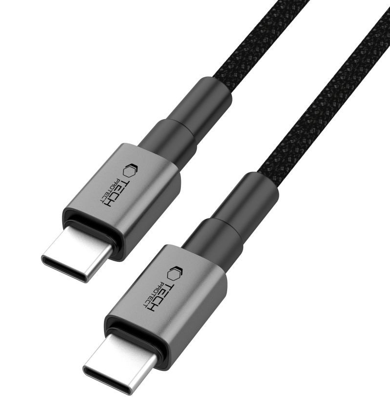 USB-C data- og opladningskabel - USB-C Tech-Protect Ultraboost DNA MagTwist, 100W, 1m, Grå