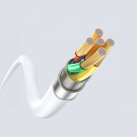 USB-C Data- og Opladningskabel - USB-C Dudao L25SC, 60W, 2m, Hvid