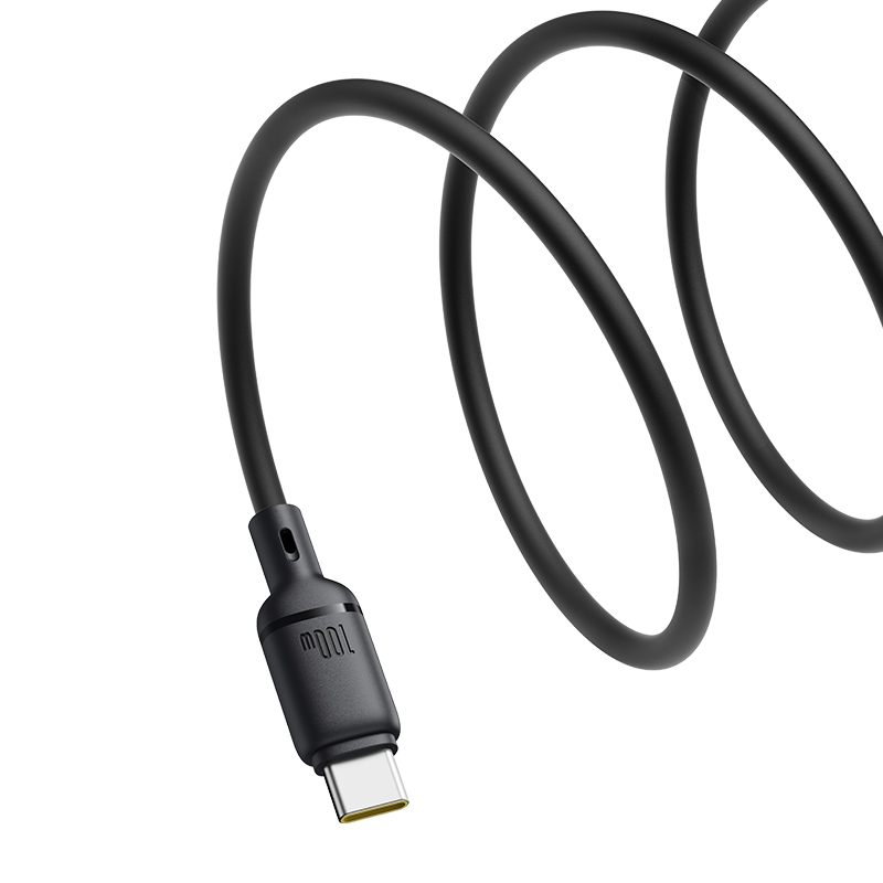 Data- og opladningskabel USB-A - USB-C Baseus Silky, 100W, 1m, Sort P10377703113-00