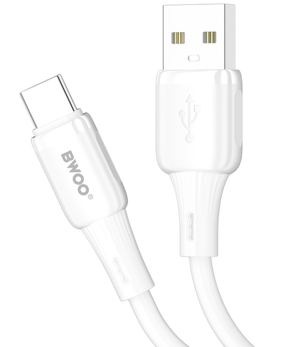 USB-A to USB-C Data and Charging Cable BWOO X329C, 18W, 1m, White