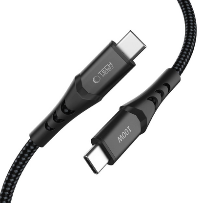 USB-C Data- og Opladningskabel - USB-C Tech-Protect UB11T Ultraboost, 100W, 2m, Sort