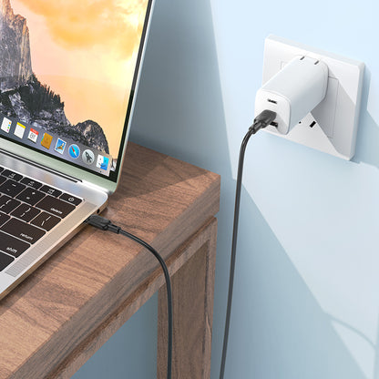 USB-C til USB-C data- og opladningskabel Borofone BX113 Lenny, 60W, 1m, Sort