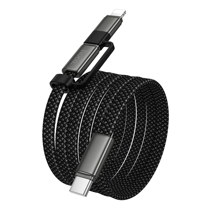 USB-C til Lightning / USB-C data- og opladningskabel HOCO X125, 60W, 1m, Sort