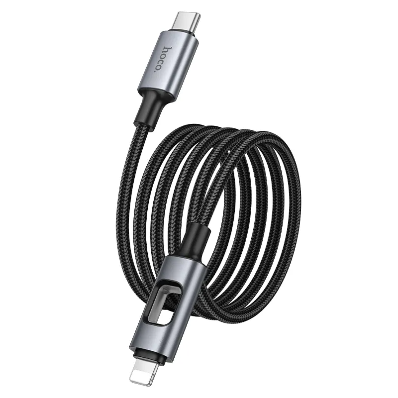 USB-C til Lightning Data- og Opladningskabel HOCO U144 Led, 27W, 1,2m, Sort