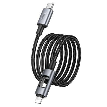 USB-C til Lightning Data- og Opladningskabel HOCO U144 Led, 27W, 1,2m, Sort