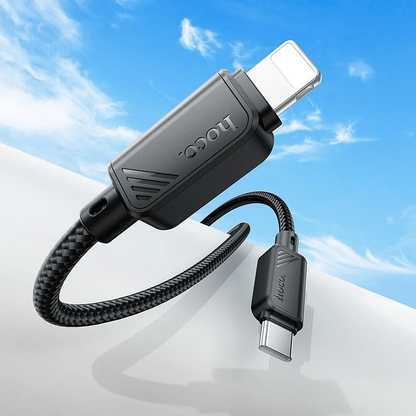 USB-C til Lightning data- og opladningskabel HOCO X113, 27W, 1m, sort