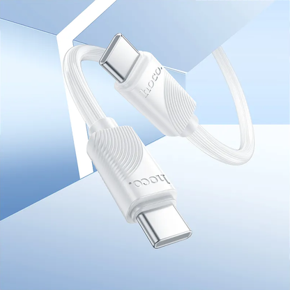 USB-C Data- og Opladningskabel - USB-C HOCO X114, 60W, 1m, Hvid
