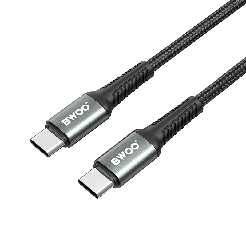 USB-C Data- og Opladningskabel - USB-C BWOO BO-X288C-C, 60W, 1m, Sort