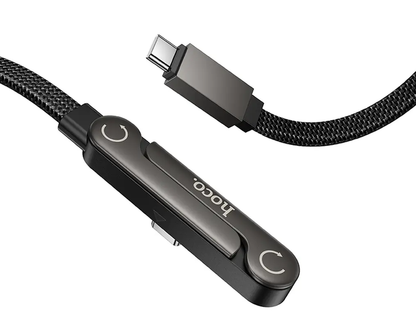 USB-C Data- og Opladningskabel - USB-C HOCO U150 Exquisite, 60W, 1,2m, Sort
