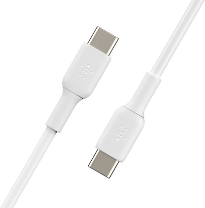 USB-C Data- og Opladningskabel - USB-C Belkin BoostCharge, 60W, 2m, Hvid CAB003bt2MWH