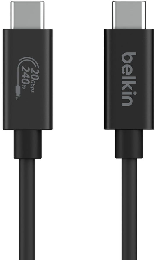 USB-C Data- og Opladningskabel - USB-C Belkin Connect, 240W, 2m, Sort INZ004bt2MBK