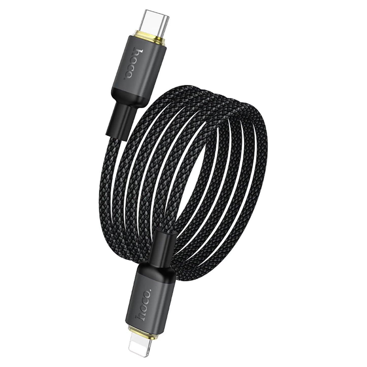 USB-A to Lightning Data and Charging Cable HOCO X128 Benefit, 12W, 1m, Black