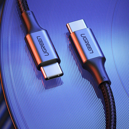 USB-C Data- og Opladningskabel - USB-C UGREEN US316, 100W, 2m, Grå