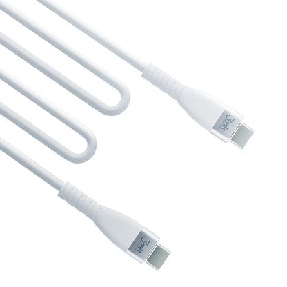 USB-C Data- og Opladningskabel - USB-C 3MK Hyper Silicone, 60W, 1m, Hvid