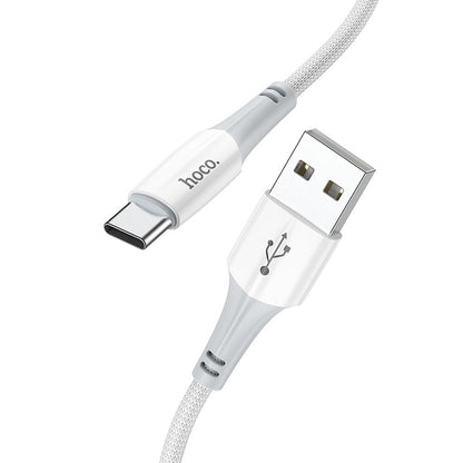 Data- og opladningskabel USB-A - USB-C HOCO X70, 18W, 1m, Hvid