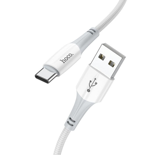 Data- og opladningskabel USB-A - USB-C HOCO X70, 60W, 1m, Hvid