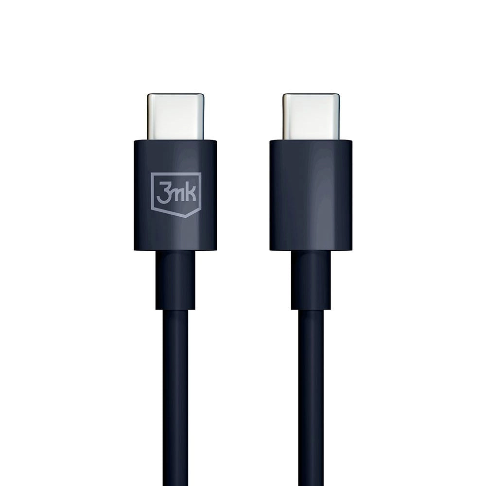 USB-C Data- og Opladningskabel - USB-C 3MK Hyper, 100W, 1.2m, Sort