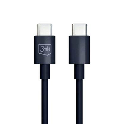 USB-C Data- og Opladningskabel - USB-C 3MK Hyper, 100W, 1.2m, Sort