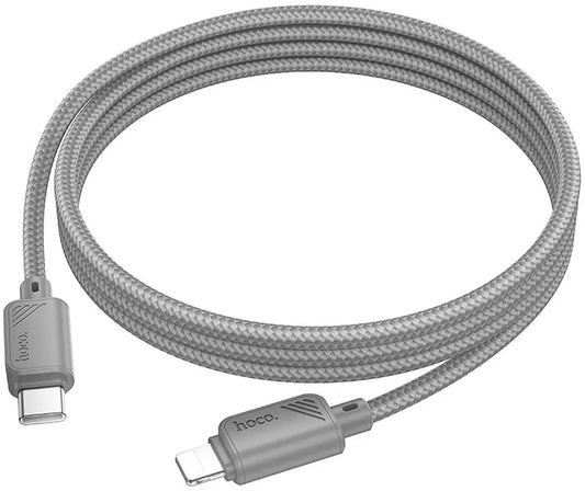 Data- og opladningskabel USB-C - Lightning HOCO X113, 27W, 1m, Grå