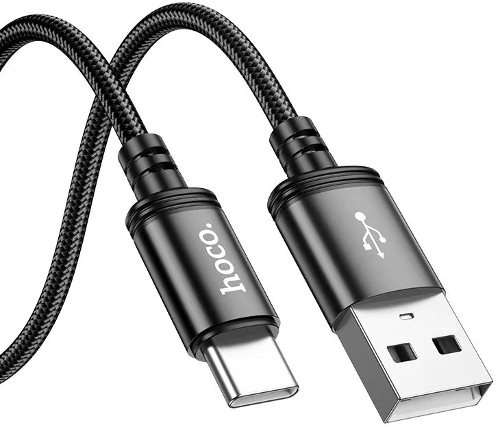 Data- og opladningskabel USB-A - USB-C HOCO X89, 18W, 2m, Sort