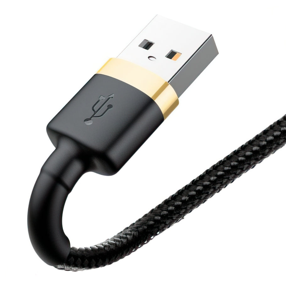 Data- og opladningskabel USB-A - Lightning Baseus Cafule, 18W, 3m, Guld CALKLF-RV1