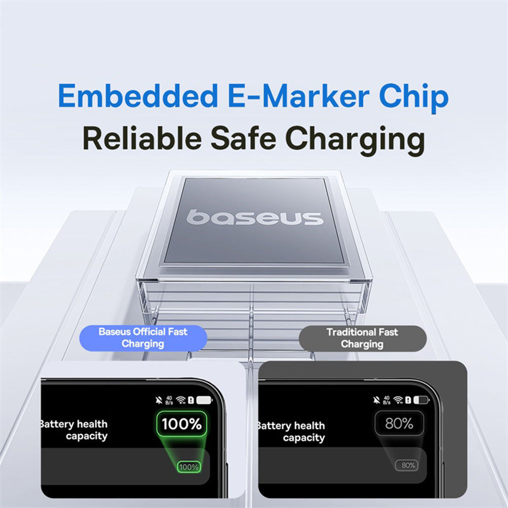 Data- og opladningskabel USB-A - Lightning Baseus Display 2, 18W, 2m, Hvid P10382700211-01