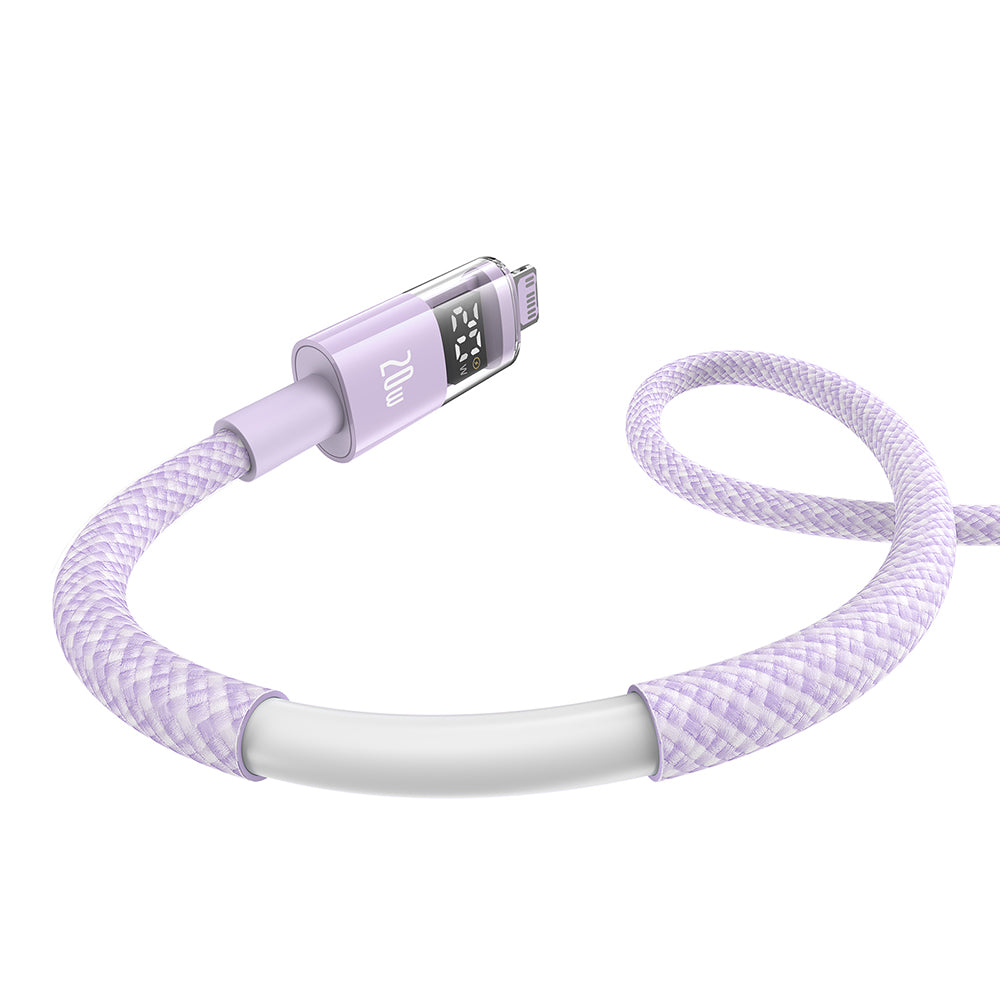 USB-C - USB-C Baseus Display 2 data- og opladningskabel, 100W, 1m, Lilla P10382702511-00