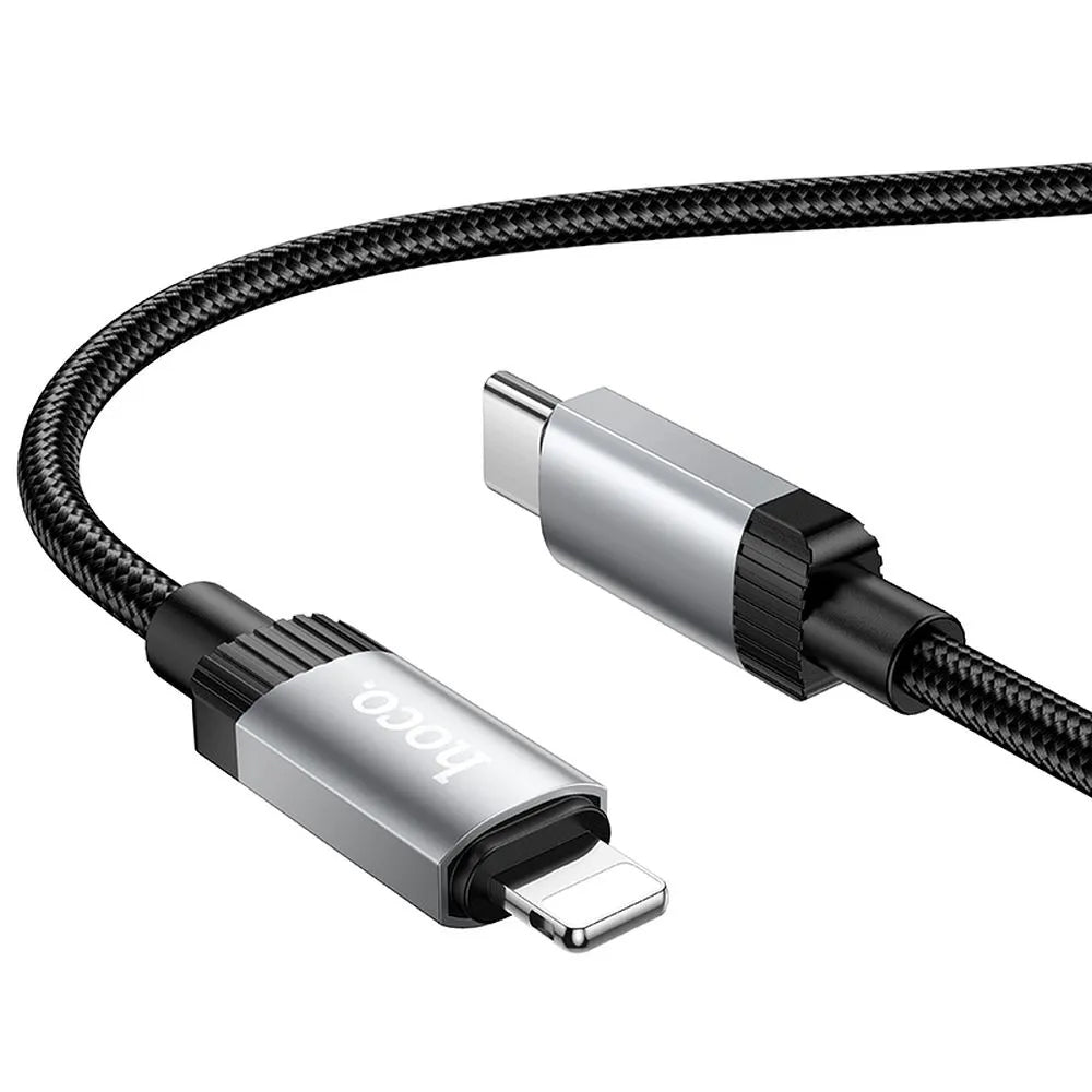 USB-C til Lightning data- og opladningskabel HOCO X117, 27W, 1m, sort