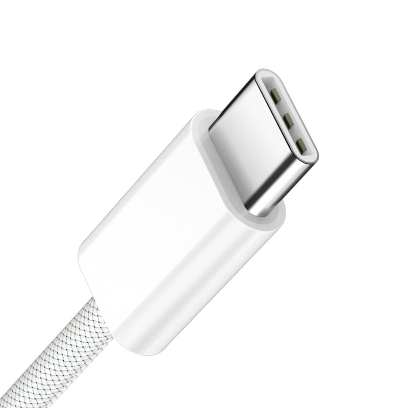 USB-C Data og Opladningskabel - USB-C BWOO BO-X284, 60W, 2m, Hvid