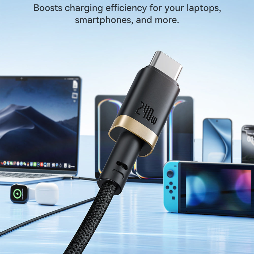 Data- og opladningskabel USB-C - USB-C Baseus Dura Series, 240W, 1m, Rød P10377803U03-01