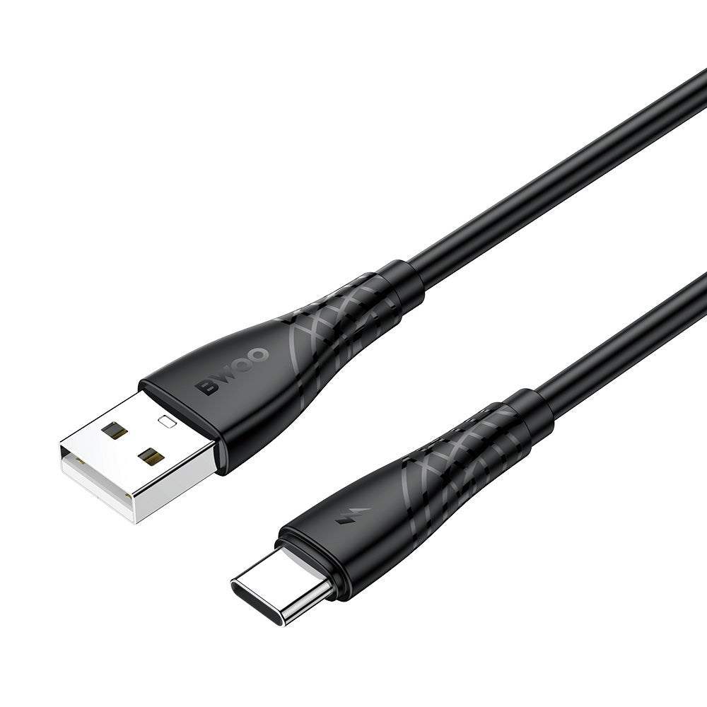 Data- og opladningskabel USB-A - USB-C BWOO BO-X318C, 27W, 1m, Sort