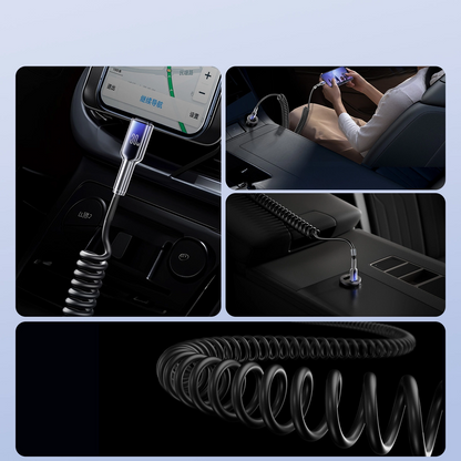 Data- og opladningskabel USB-C - Lightning Joyroom S-A43 Crystal, 30W, 1,5 m, Sort