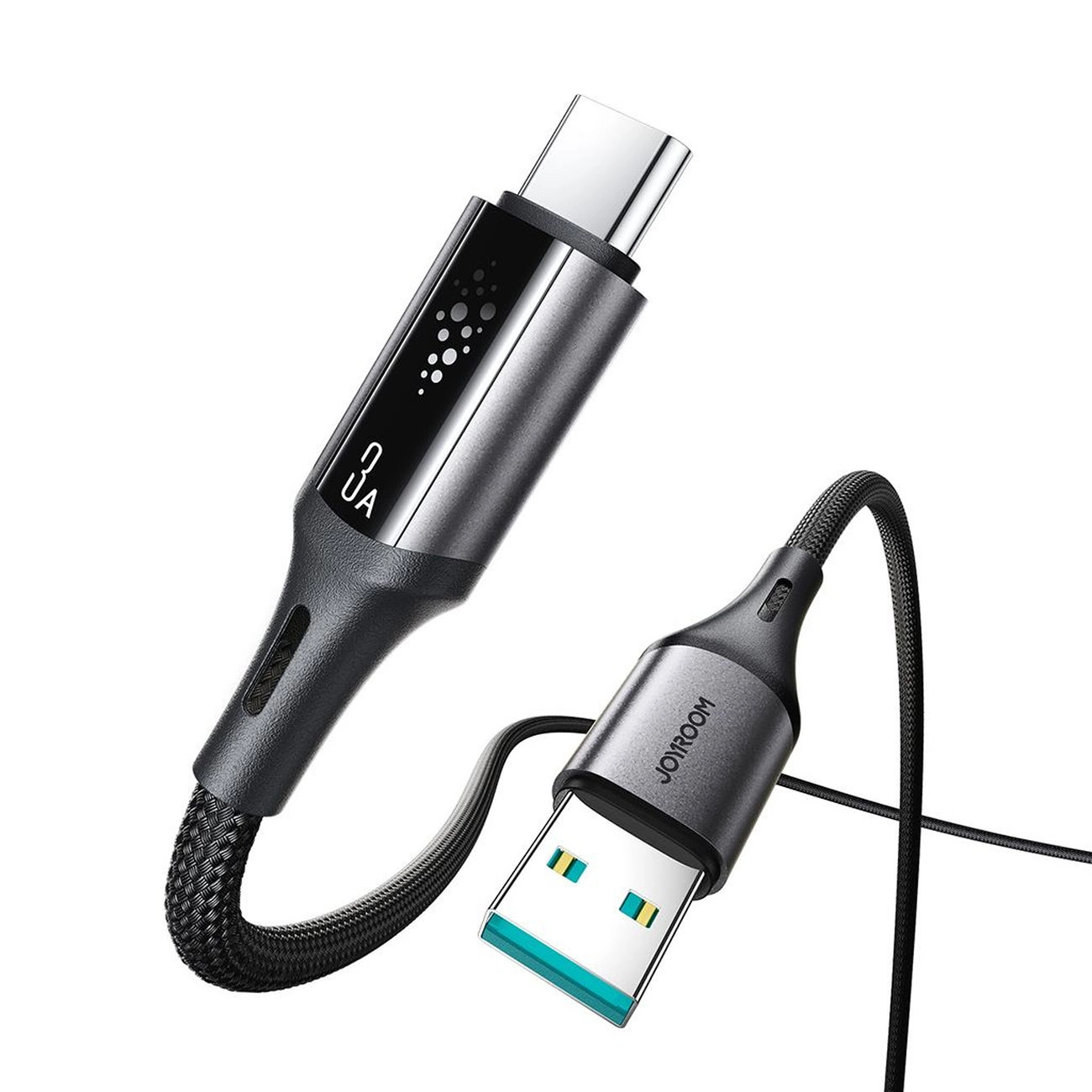 Data- og opladningskabel USB-A - USB-C Joyroom S-A60 StarTalk, 18W, 1,2 m, Sort
