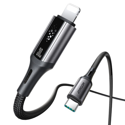 Data- og opladningskabel USB-C - Lightning Joyroom S-A60 StarTalk, 30W, 1.2m, Sort