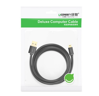 USB-A til miniUSB data- og opladningskabel UGREEN US132, 3m, sort